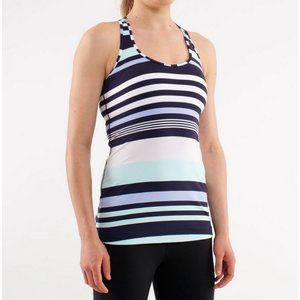 Lululemon Cool Racerback Discover Stripe White Deep Indigo 2